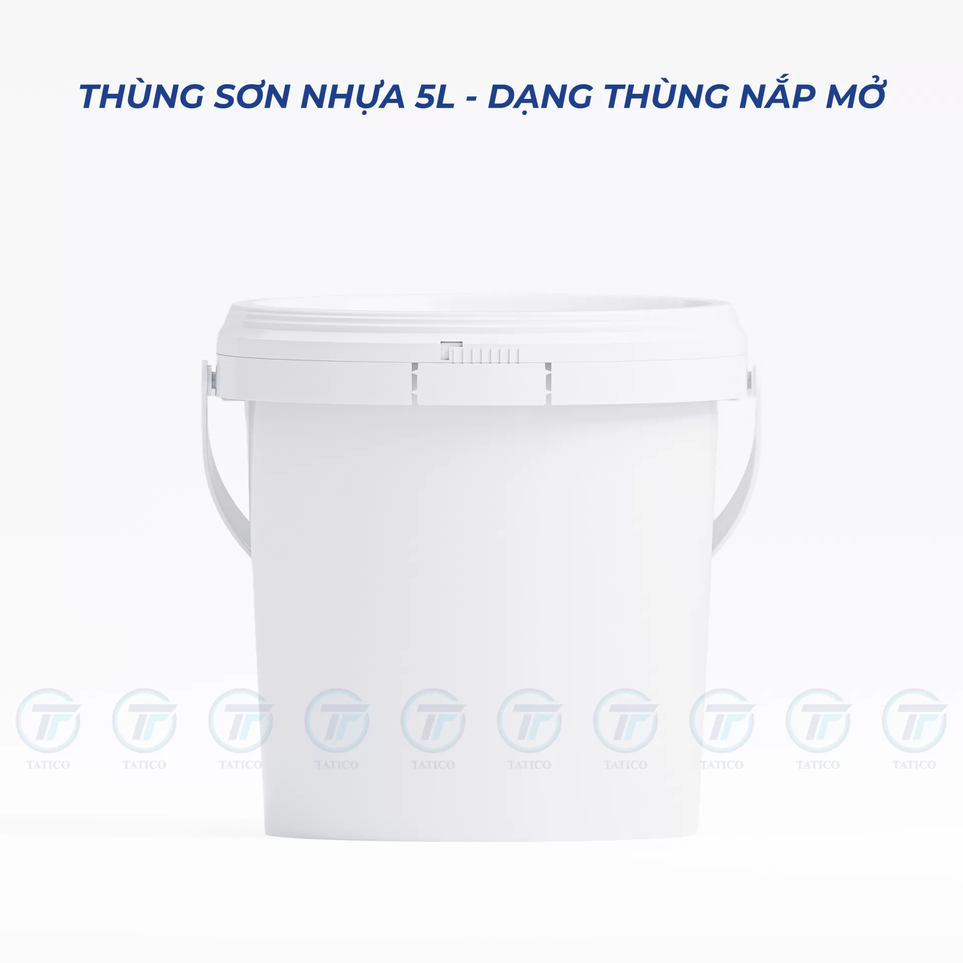 Vỏ thùng sơn nhựa 5L - dạng thùng phổ biến